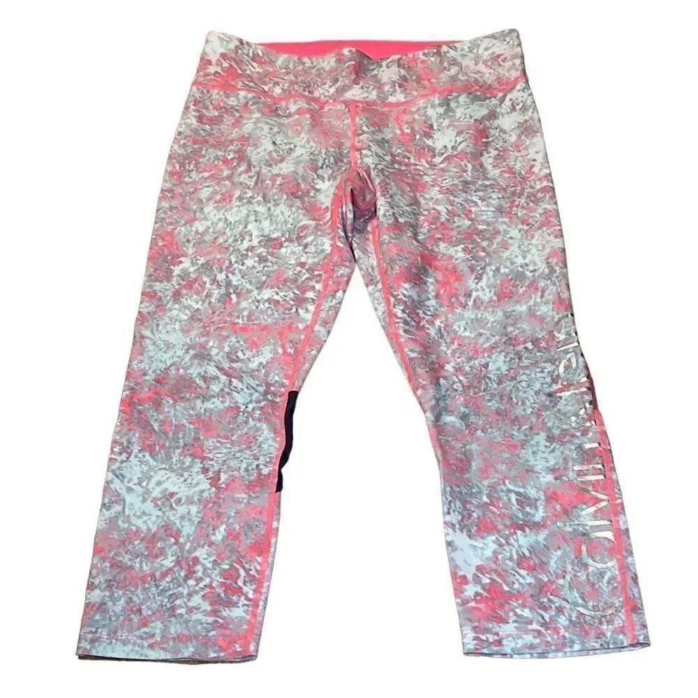 Calvin Klein Performance capri leggings, Pink/coral Marble, Medium